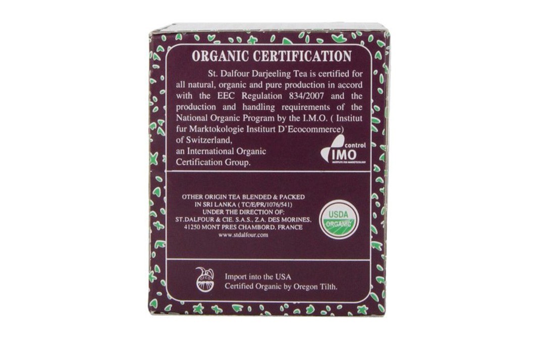 St. Dalfour Premium Organic Pure Darjeeling Tea   Box  50 grams